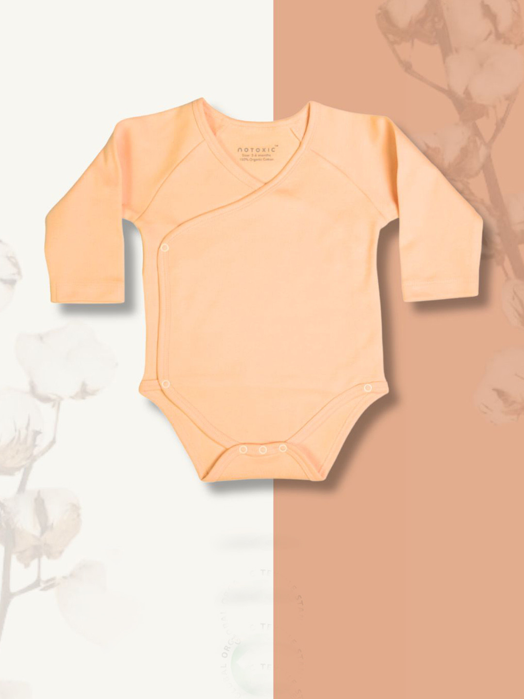 

BAESD Infants V-Neck Pure Organic Cotton Anti-Microbial Bodysuit, Orange