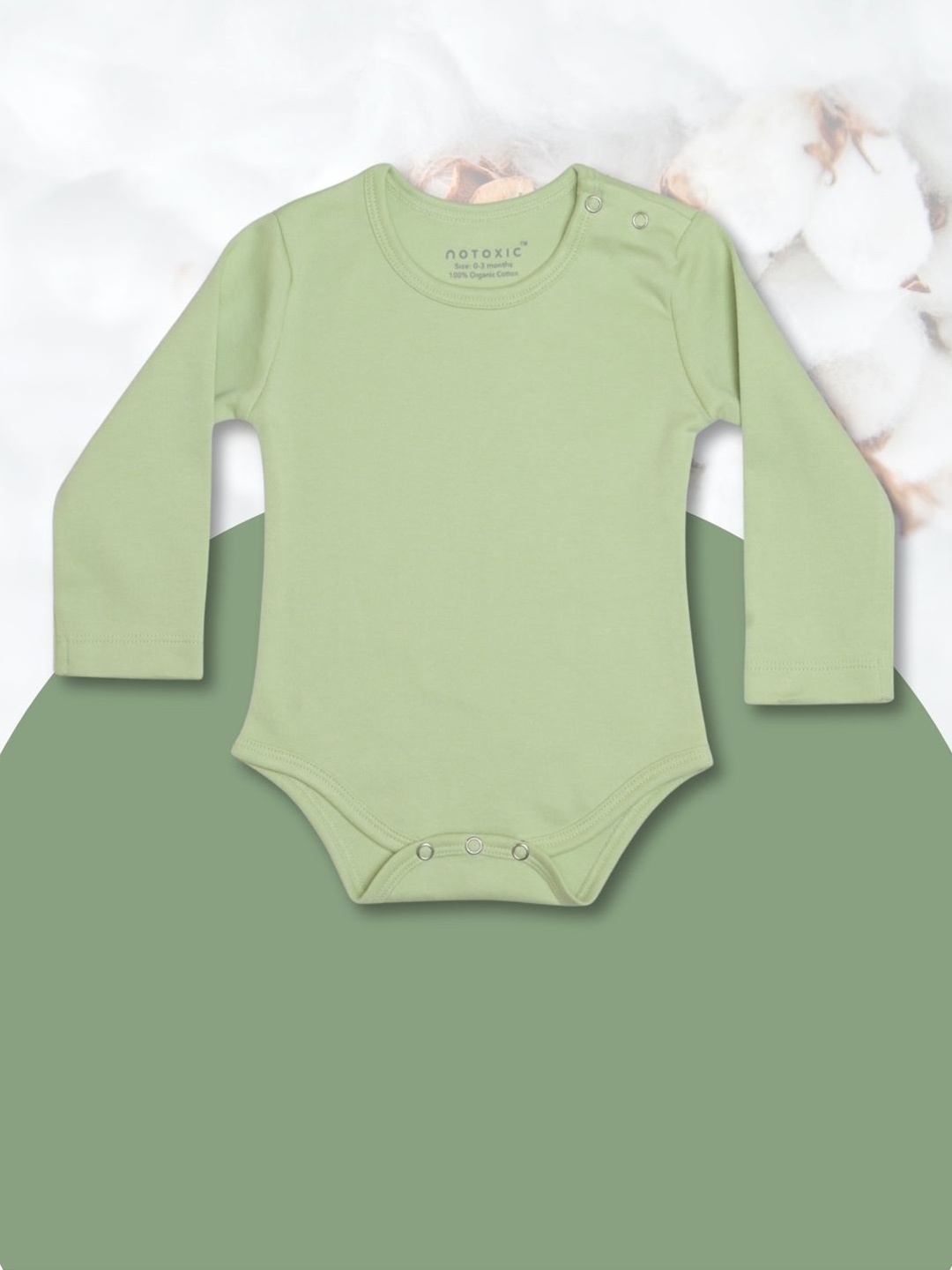 

BAESD Infants Round Neck Pure Organic Cotton Anti-Microbial Bodysuit, Green