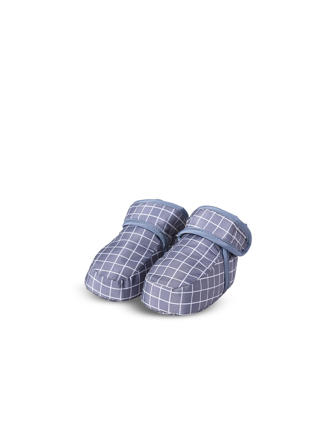 

KID-O-WORLD Infant Boys Checked Booties, Grey