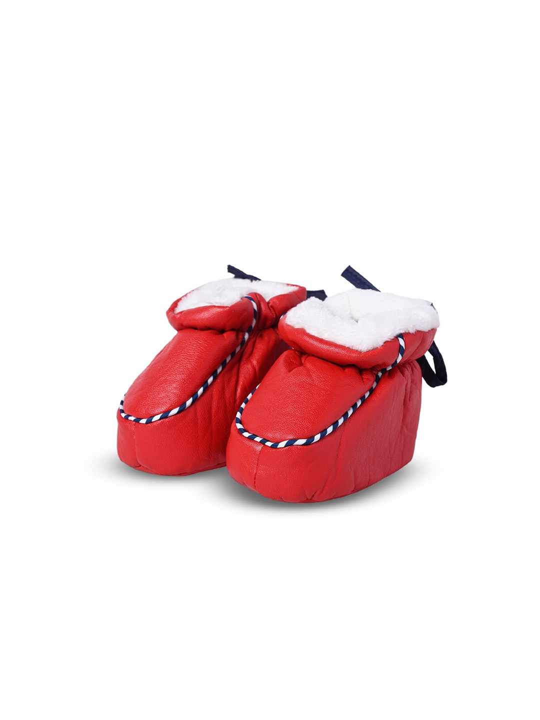 

KID-O-WORLD Infant Girls Leather Booties, Red