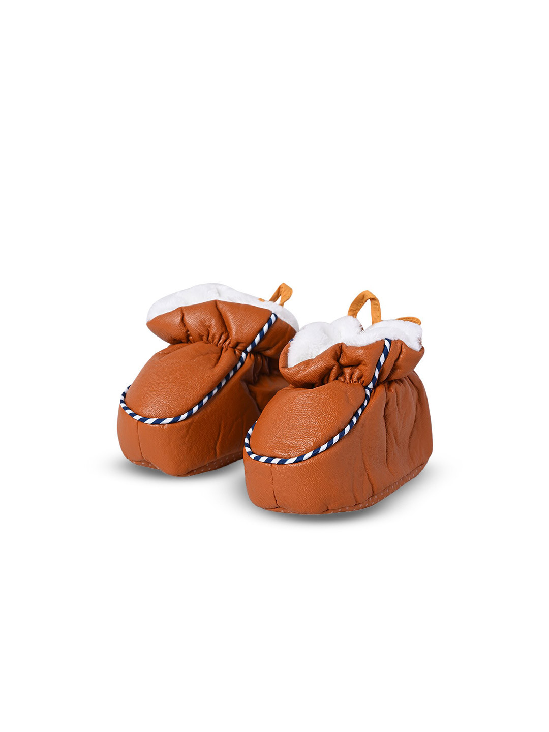 

KID-O-WORLD Infants Leather Booties, Brown