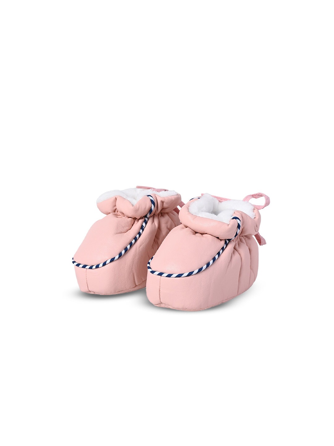 

KID-O-WORLD Infant Girls Leather Booties, Peach
