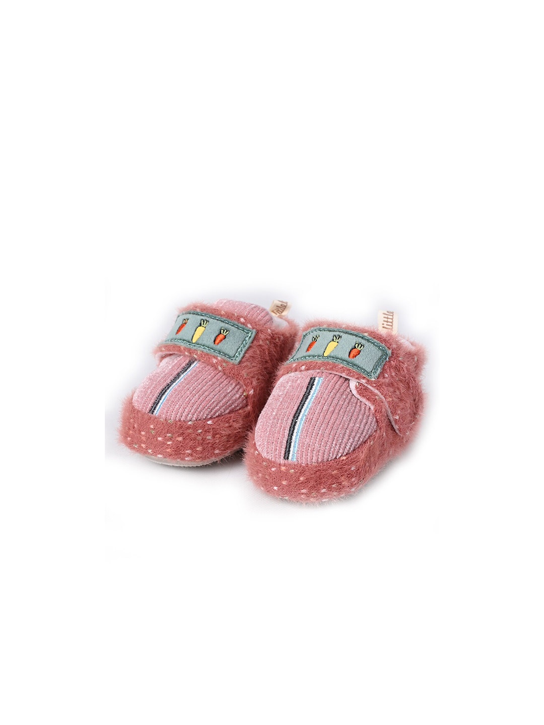 

KID-O-WORLD Infant Girls Embroidered Fur Booties, Pink