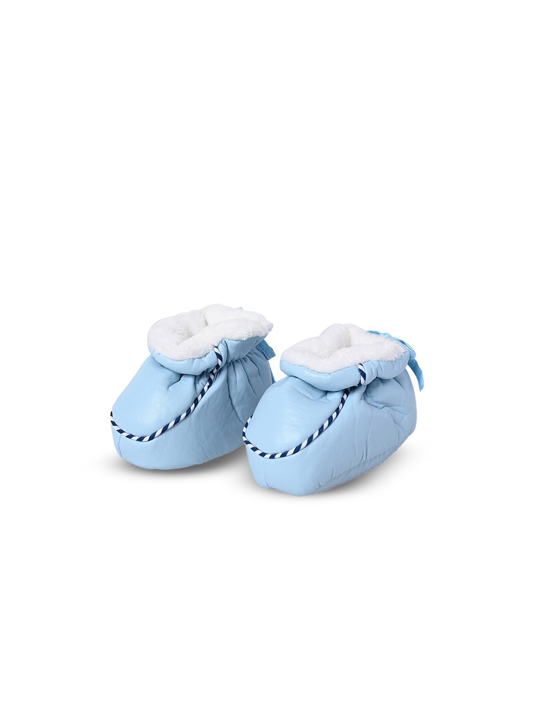 

KID-O-WORLD Infant Boys Leather Booties, Blue