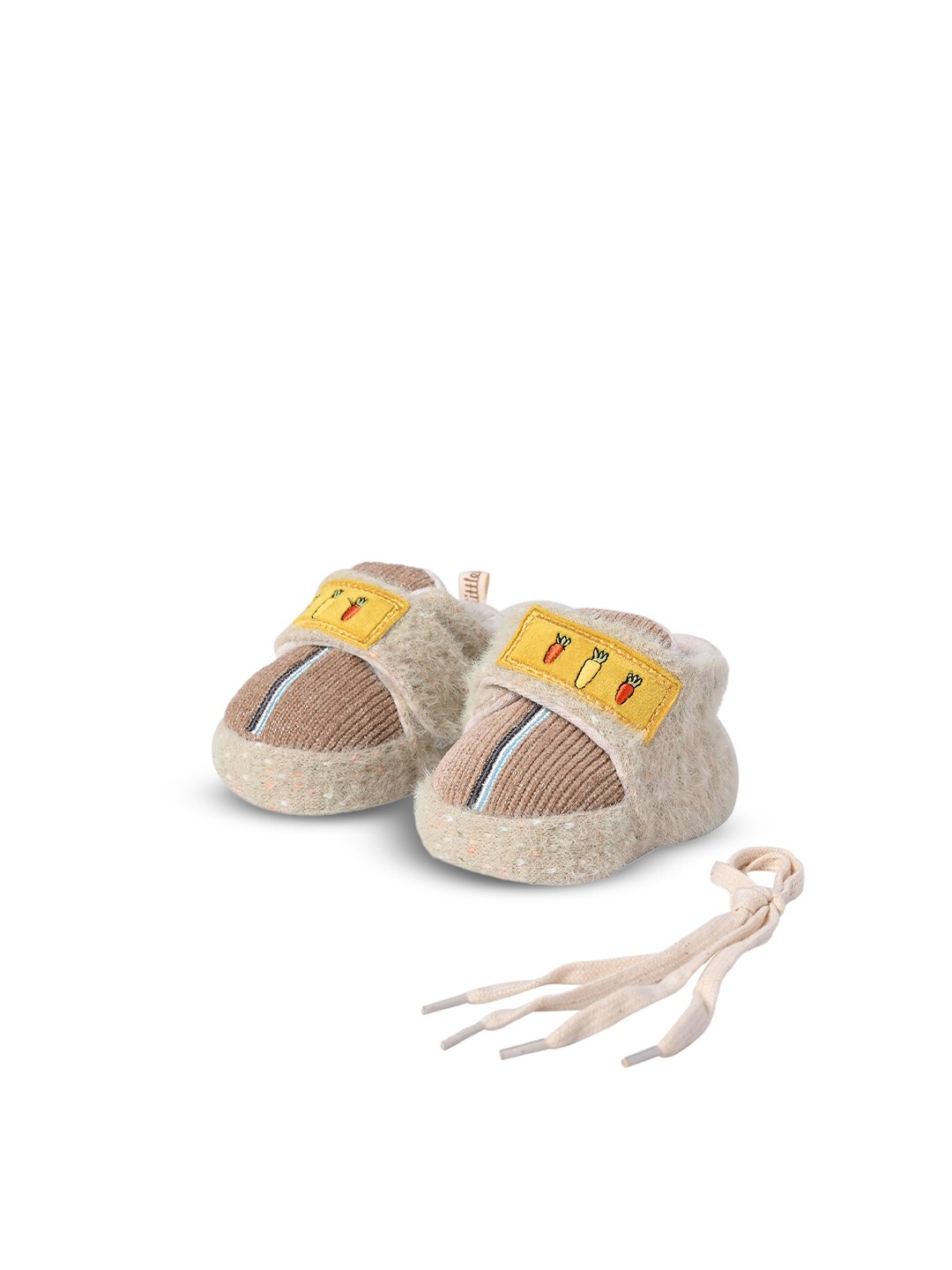 

KID-O-WORLD Infant Boys Embroidered Fur Booties, Yellow