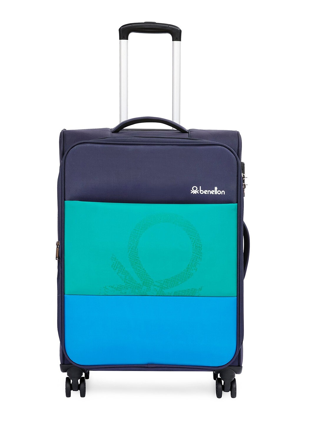 

United Colors of Benetton Unisex Archimedes Colourblocked Medium Trolley Bag 68cm, Navy blue