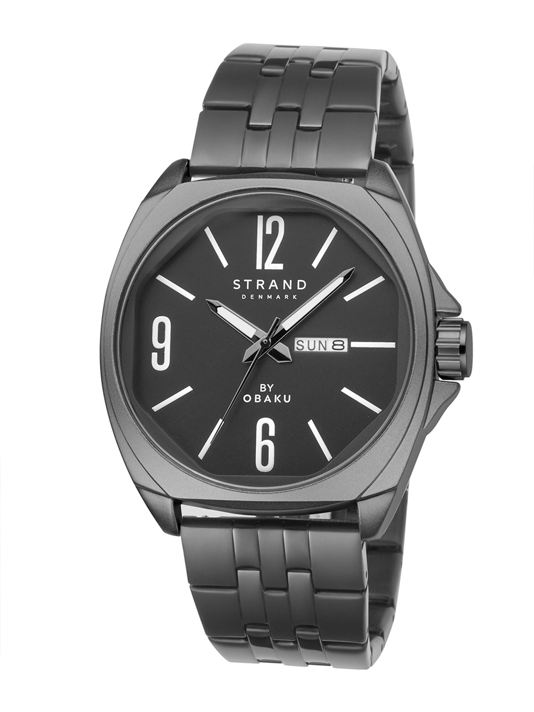 

STRAND BY OBAKU Men Stainless Steel Wrap Around Straps Analogue Watch S722GDBBSB_A, Black