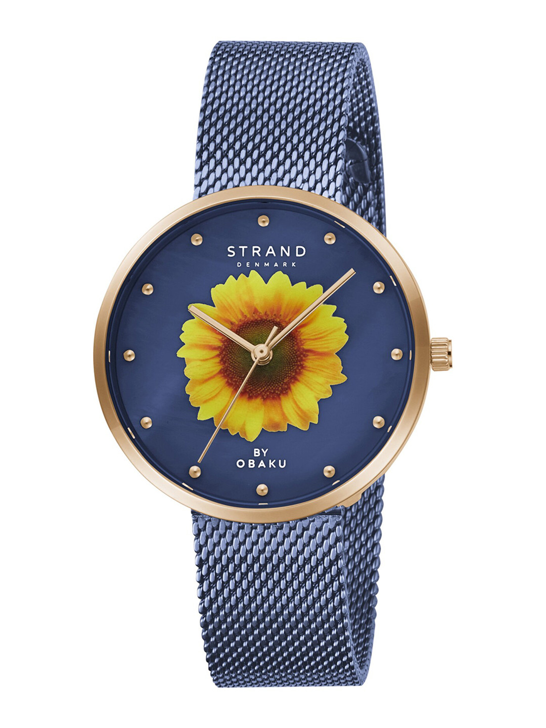 

STRAND BY OBAKU Women Printed Dial & Stainless Steel Straps Analogue Watch S700LXVLML, Blue