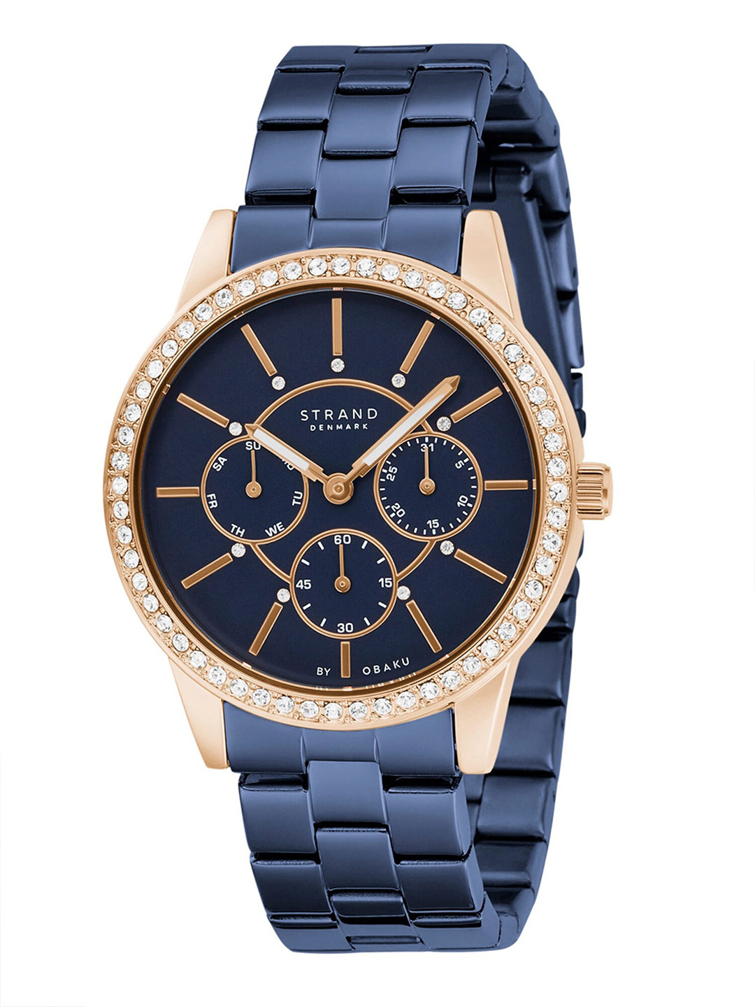 

STRAND BY OBAKU Women Embellished Dial & Stainless Steel Analogue Watch S707LMVLSL_A, Blue