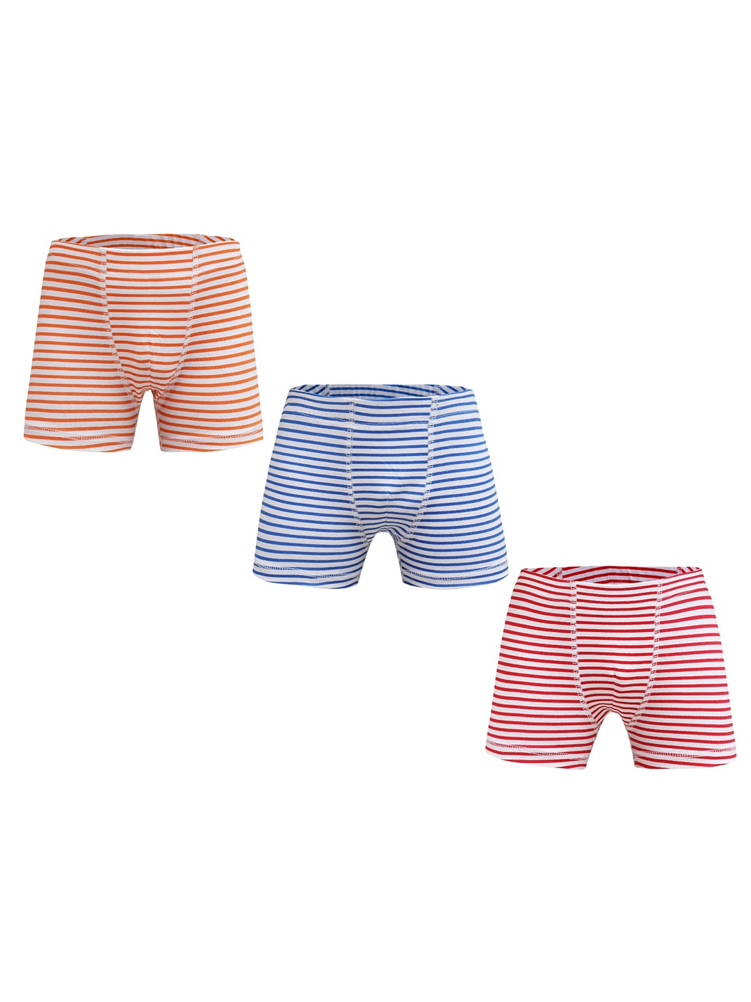 

BAESD Boys Pack Of 3 Striped Cotton Boxers TKB06-BBC3-2T4, Red