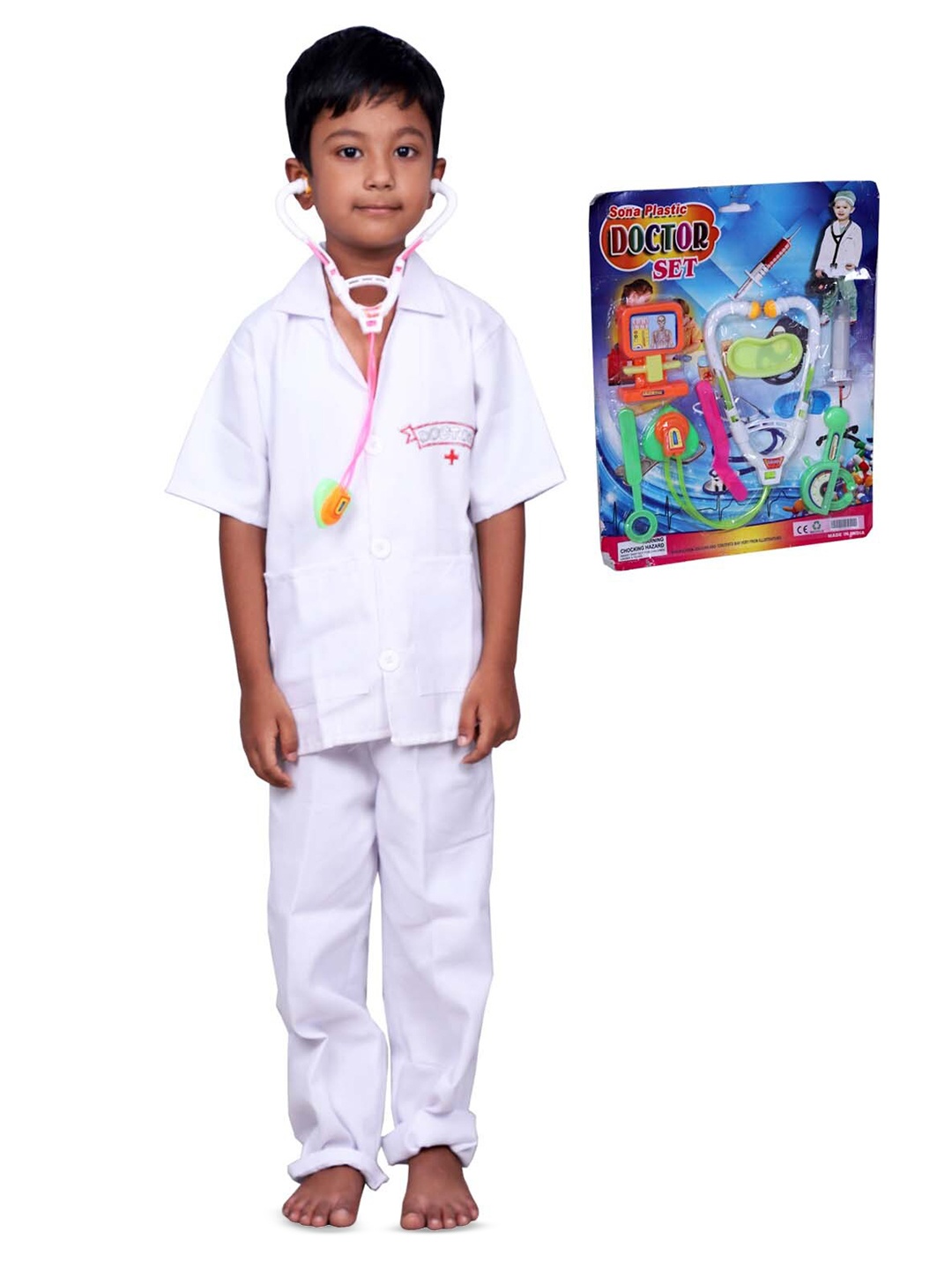 

BAESD Kids Shirt With Trousers Doctor Costume Wear, White