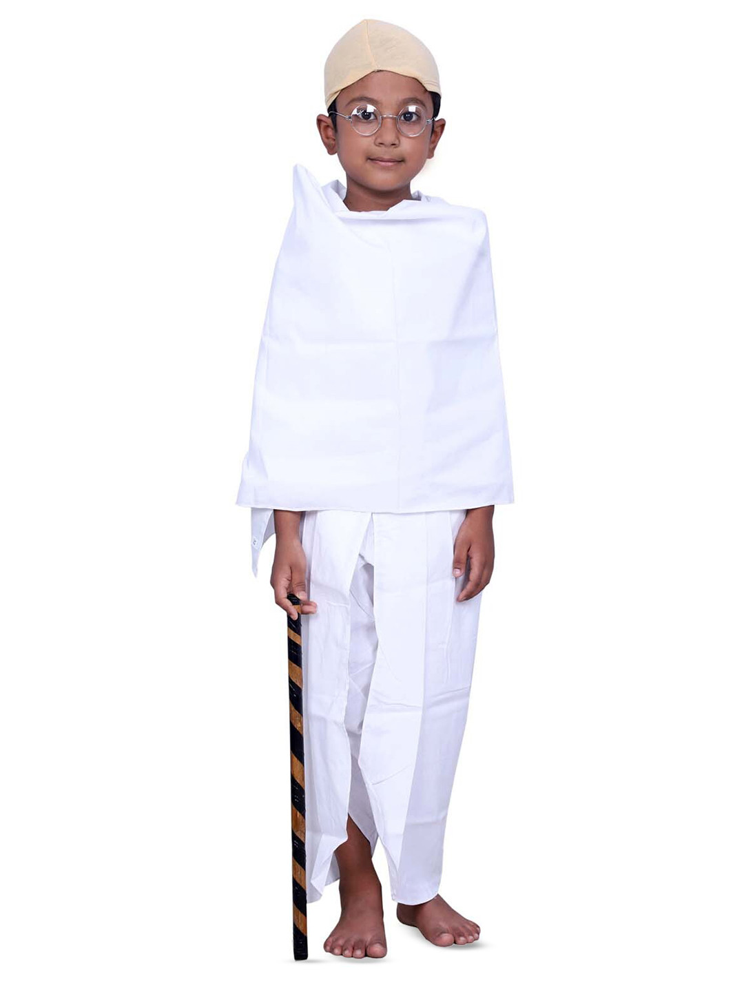 

BAESD Kids Long Sleeves Kurta With Dhoti Pants, White