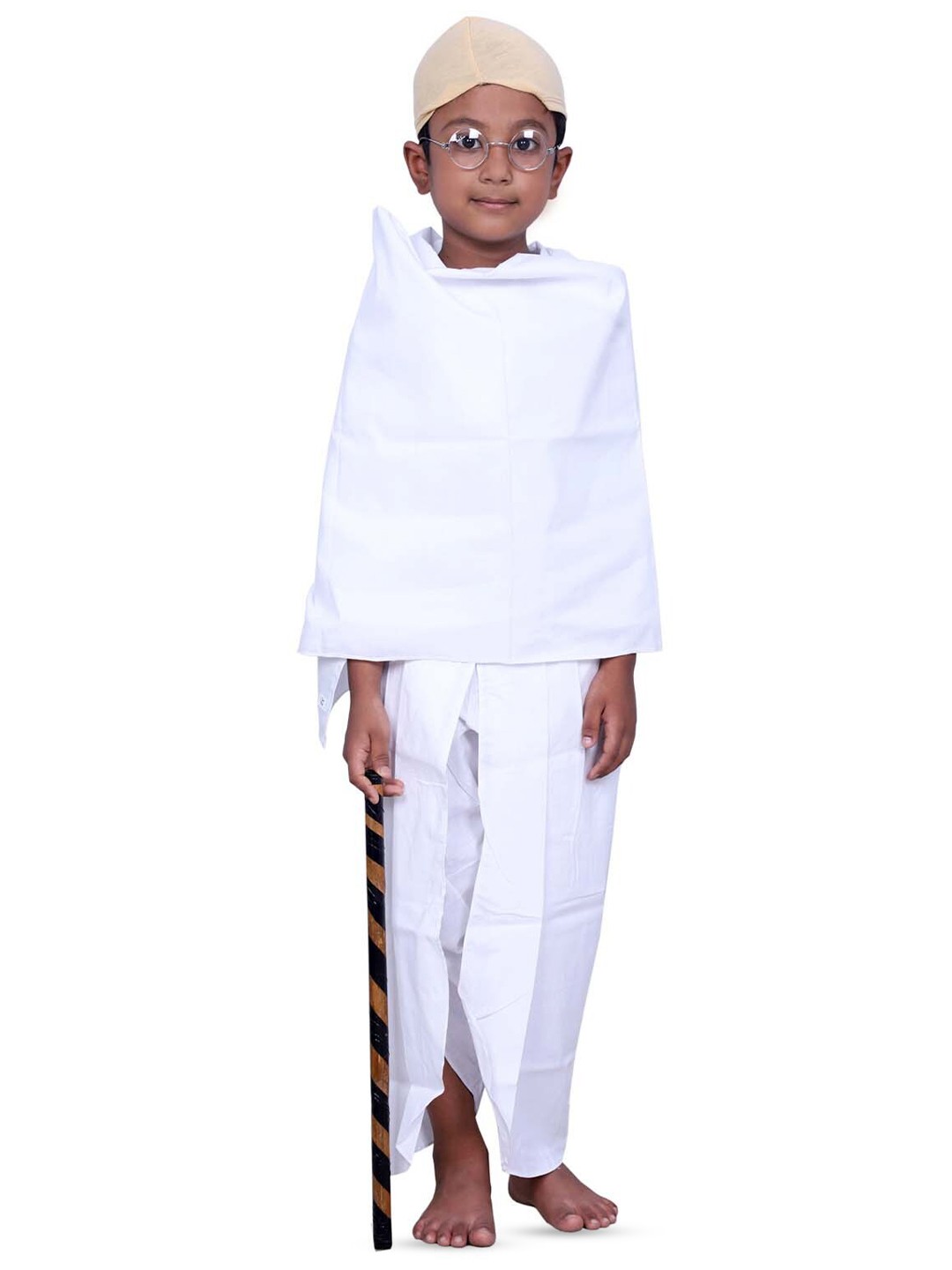 

BAESD Kids Shawl With Dhoti Pants, White