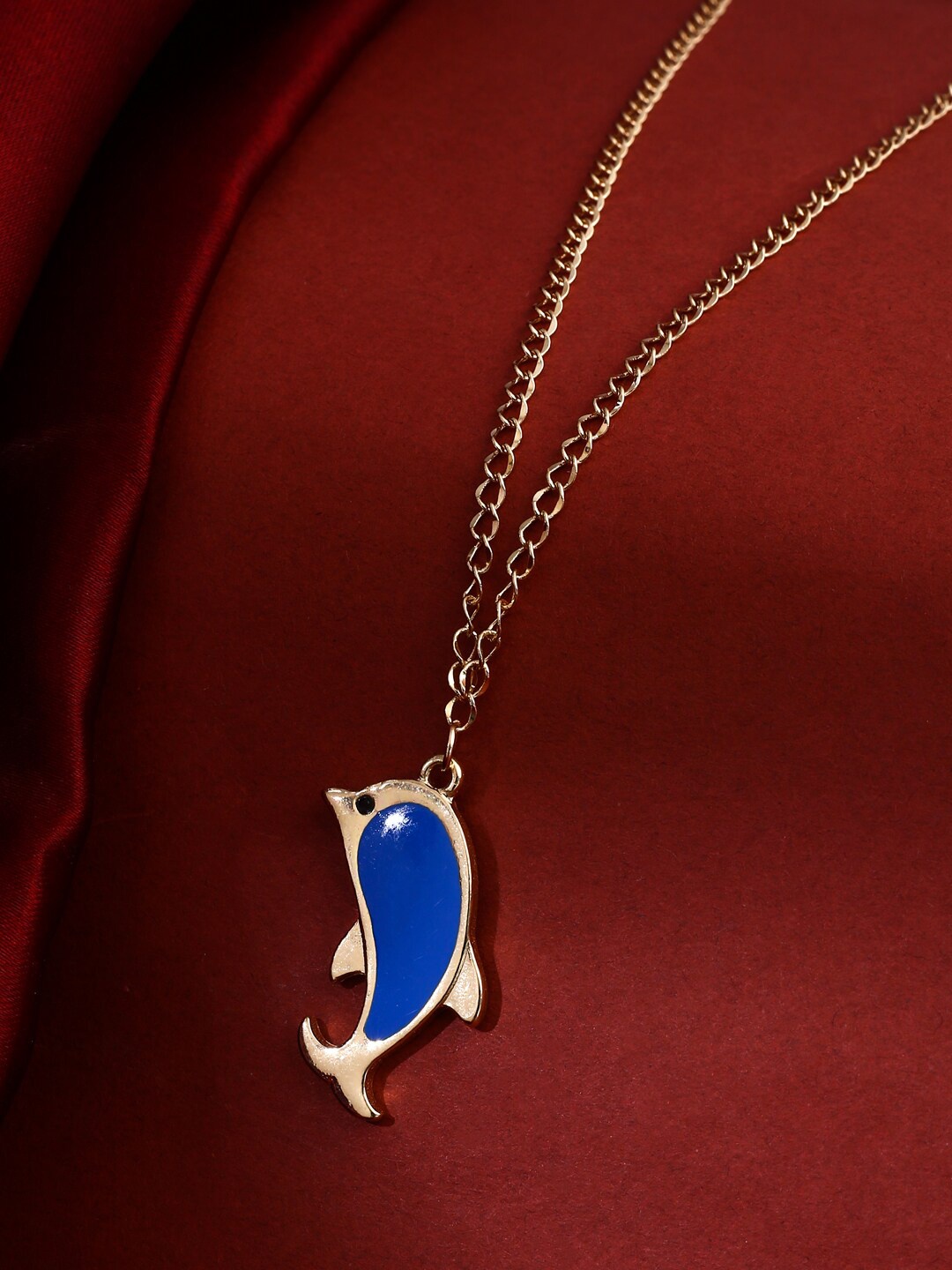 

VIRAASI Gold-Plated Stone-Studded Pendant With Chain