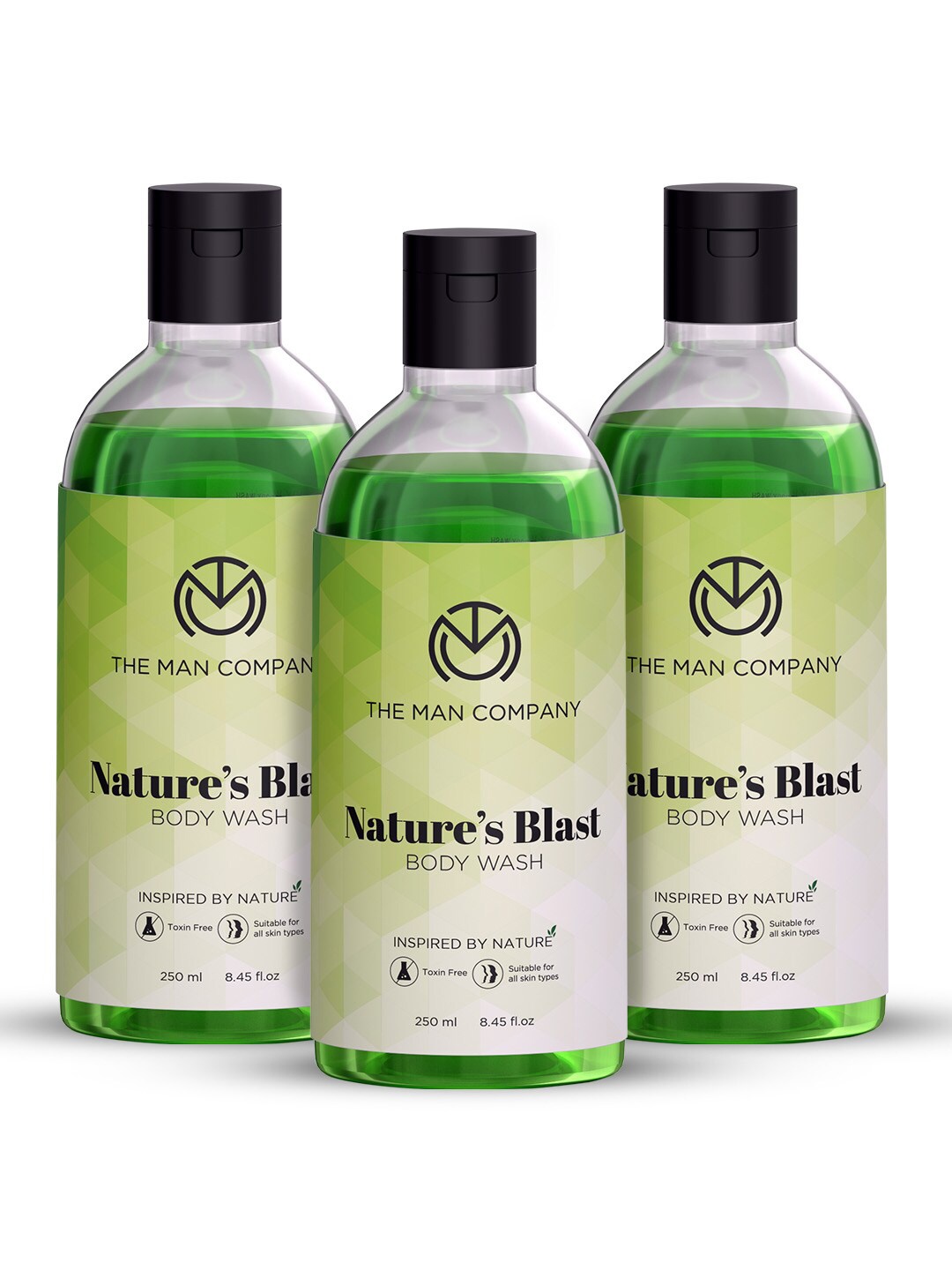

THE MAN COMPANY Set of 3 Nature's Blast Body Wash-250ml Each, Green
