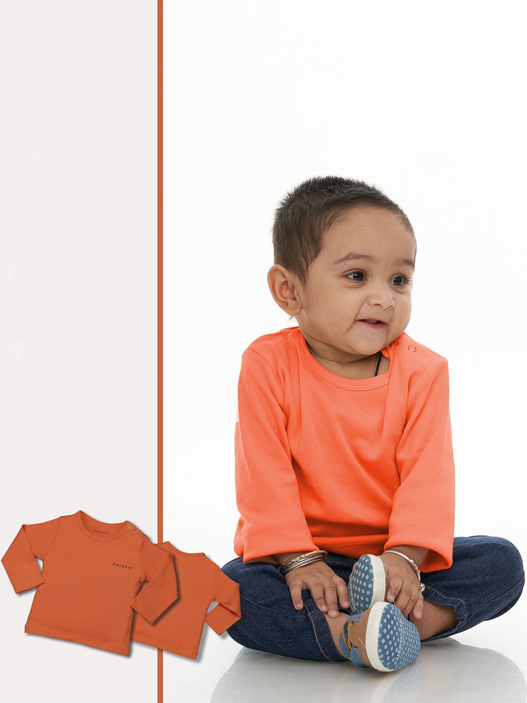 

BAESD Kids Round Neck Short Sleeves Organic Cotton Causal T-shirt, Orange