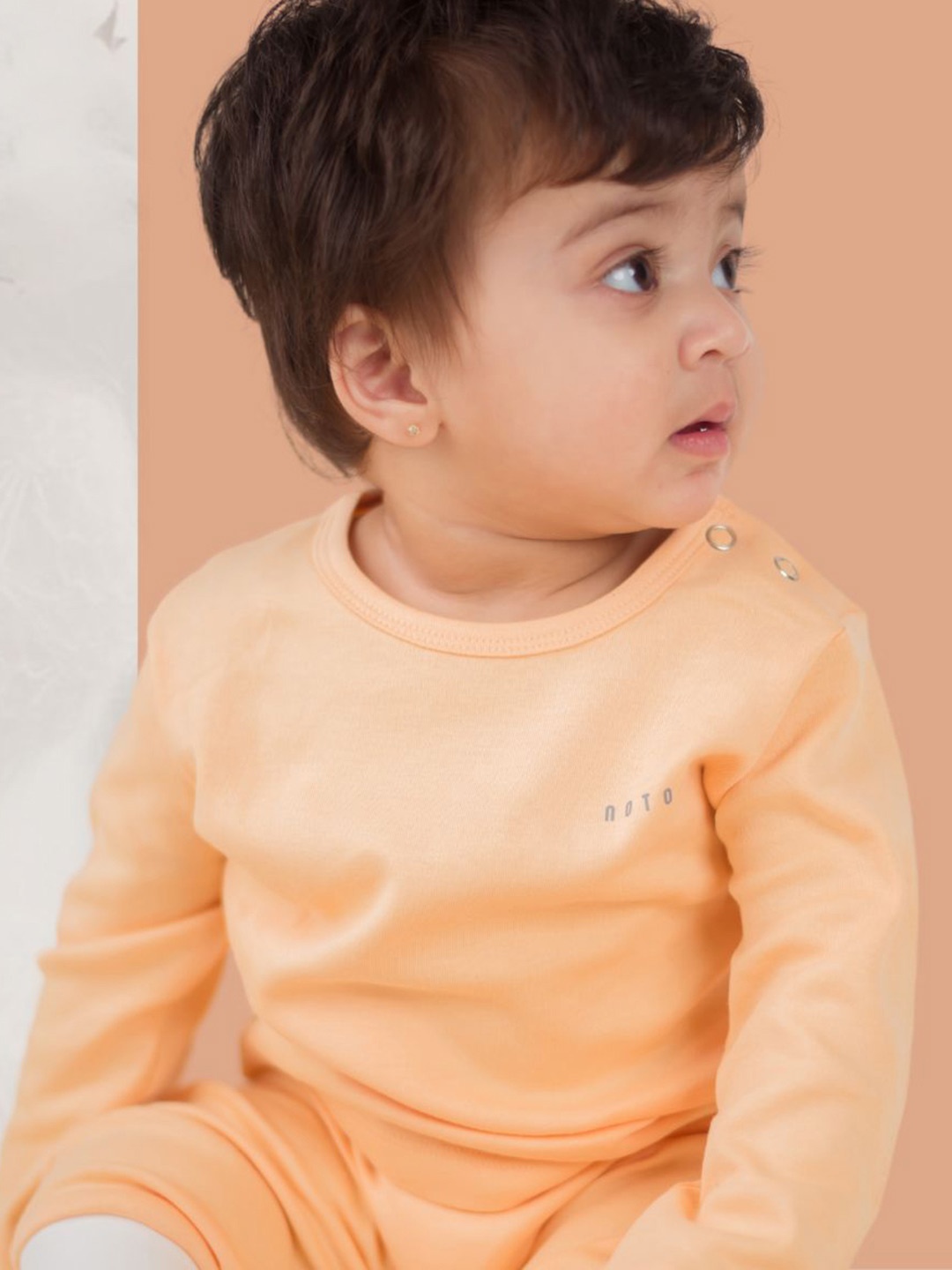 

BAESD Kids Round Neck Short Sleeves Organic Cotton Causal T-shirt, Orange