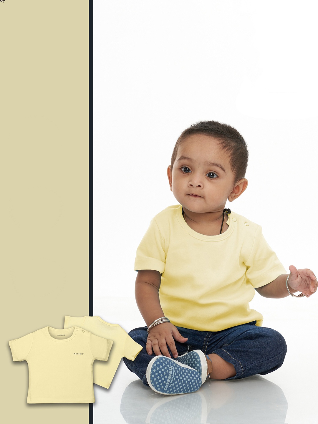 

BAESD Kids Round Neck Short Sleeves Organic Cotton Causal T-shirt, Yellow