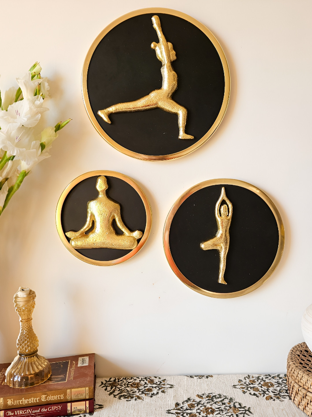 

Ritualistic Black 3 Pieces Yogi Wall Plates