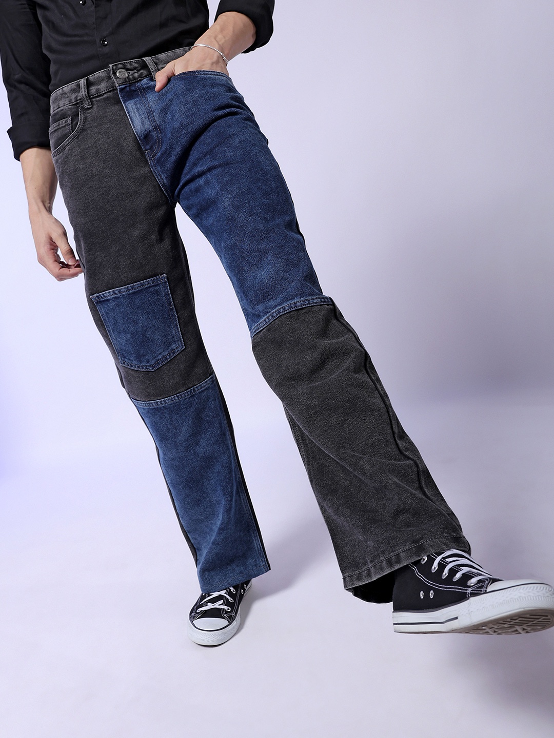 

The Indian Garage Co Men Relaxed Fit Clean Look Jeans, Black