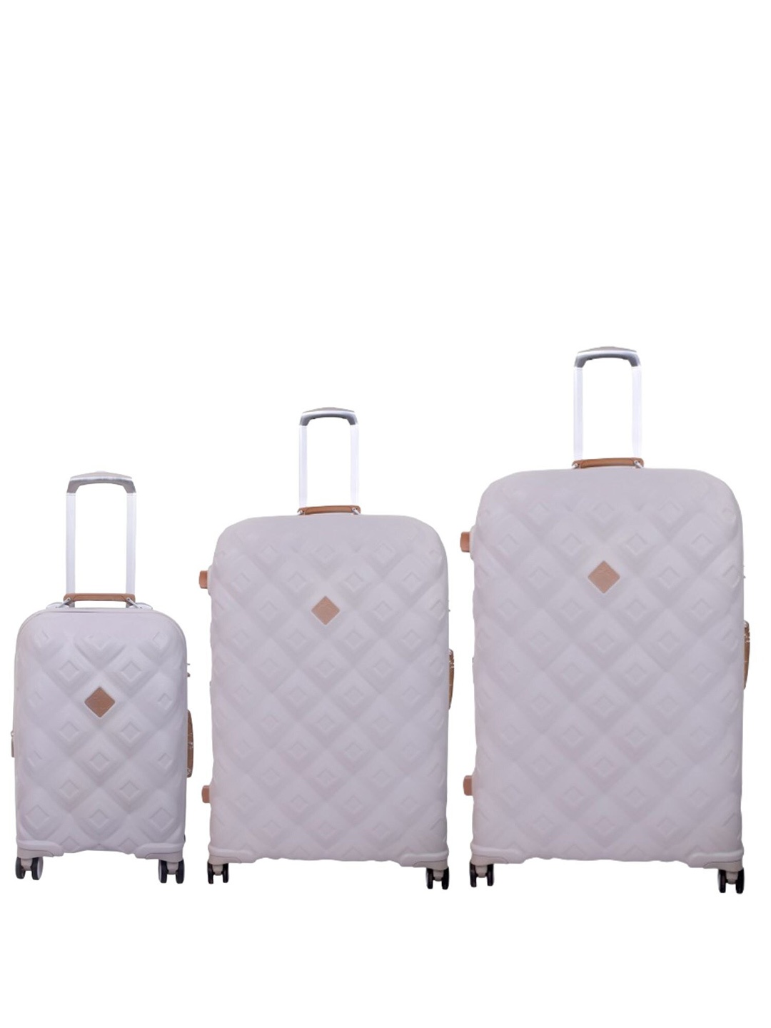 

IT luggage Unisex Set Of 3 Textured Hard-Sided Trolley Bags 71.12cm, Grey