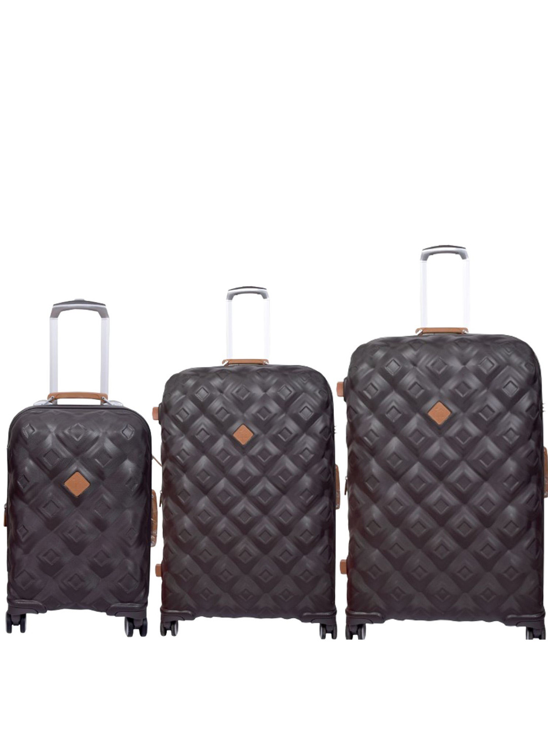 

IT luggage Unisex Set Of 3 Mulch Textured Hard-Sided Trolley Bags 71.12cm, Brown