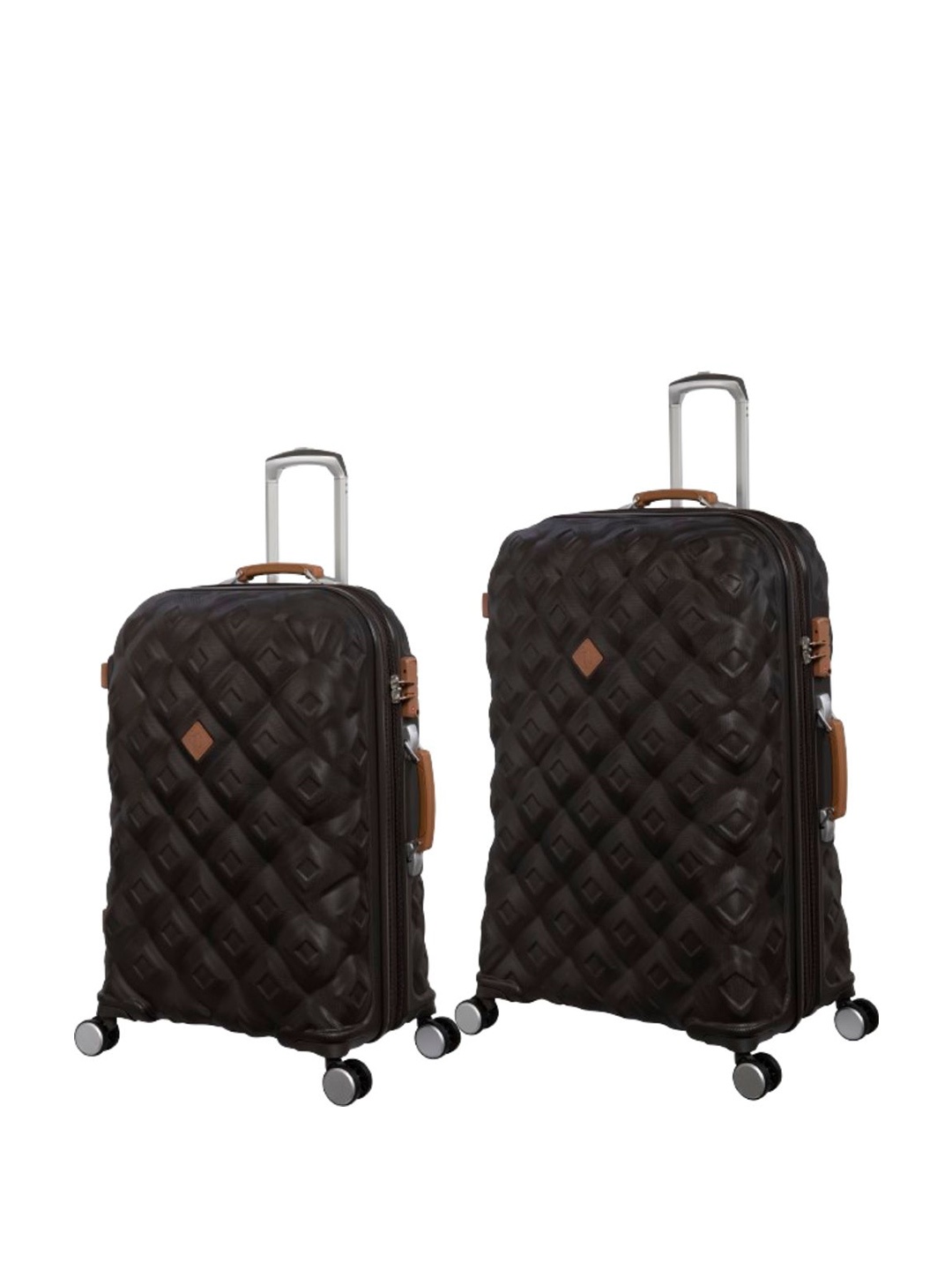

IT luggage Unisex Set Of 2 Mulch Textured Hard-Sided Trolley Bags 71.12cm, Brown
