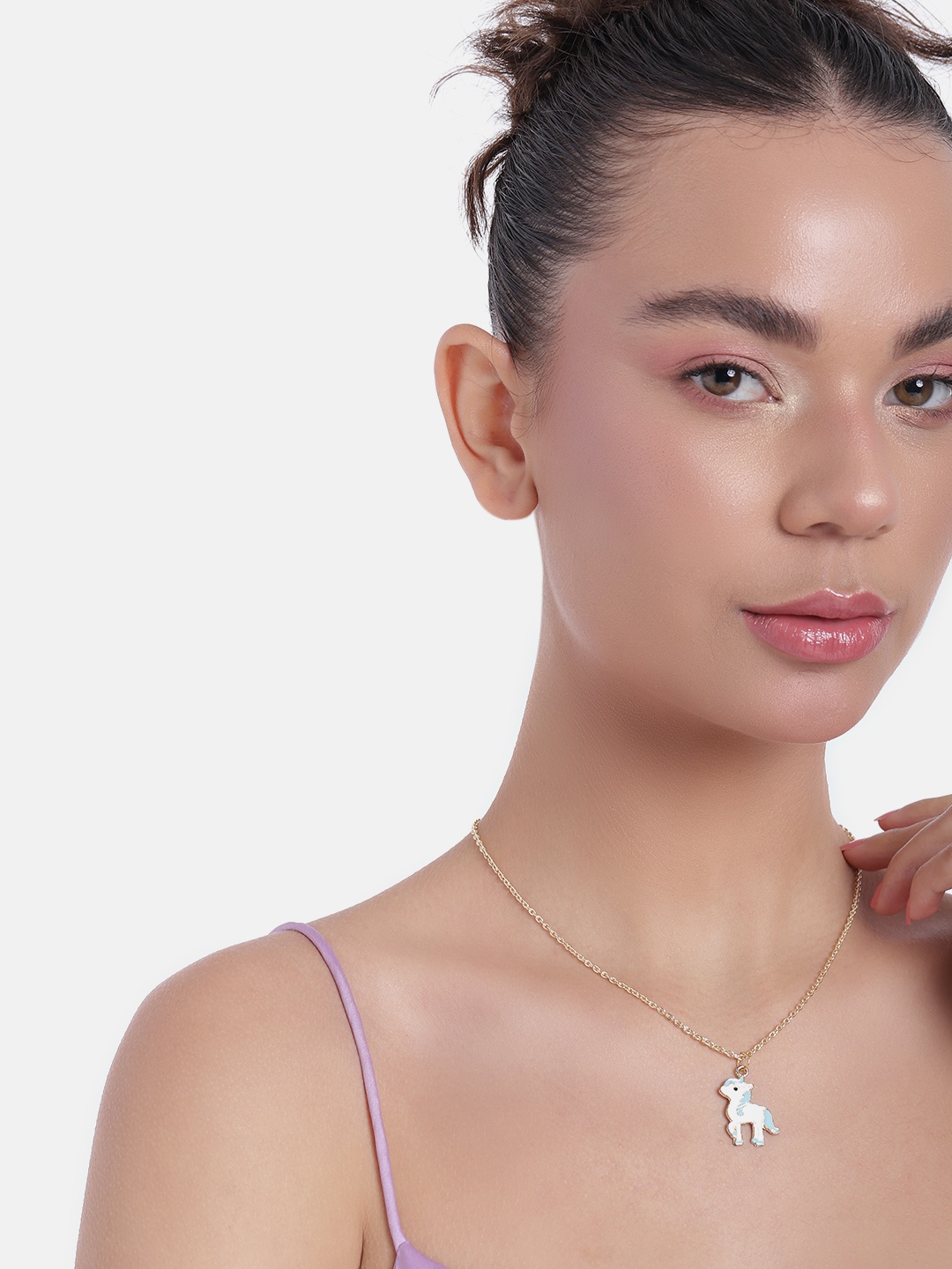 

DressBerry Gold-Plated Quirky Pendant with Chain