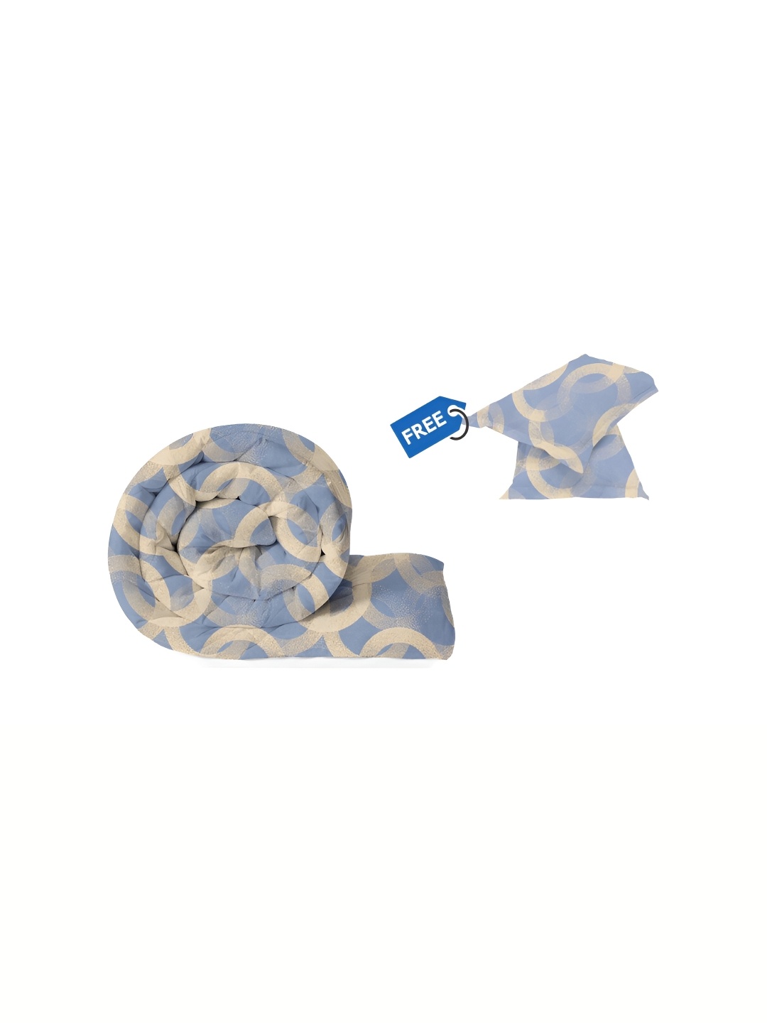 

bsb home Blue & Beige Abstract Cotton Heavy Winter 210 GSM Double Bed Comforter