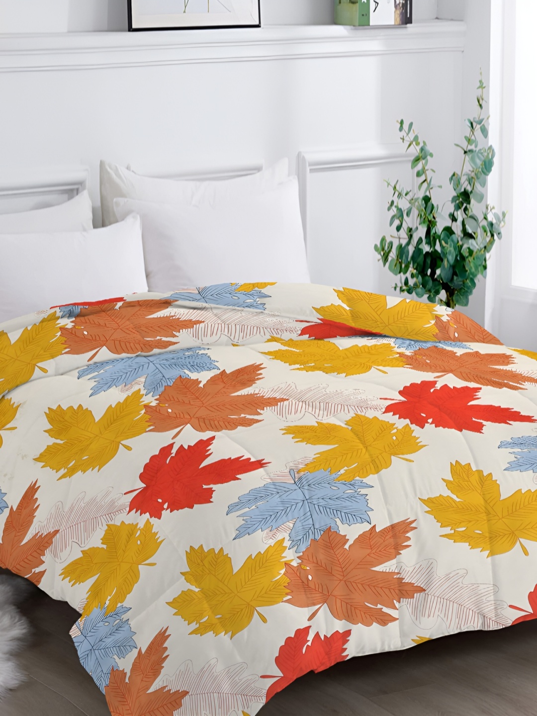 

bsb home Beige & Yellow Heavy Winter 210 GSM Double Bed Comforter