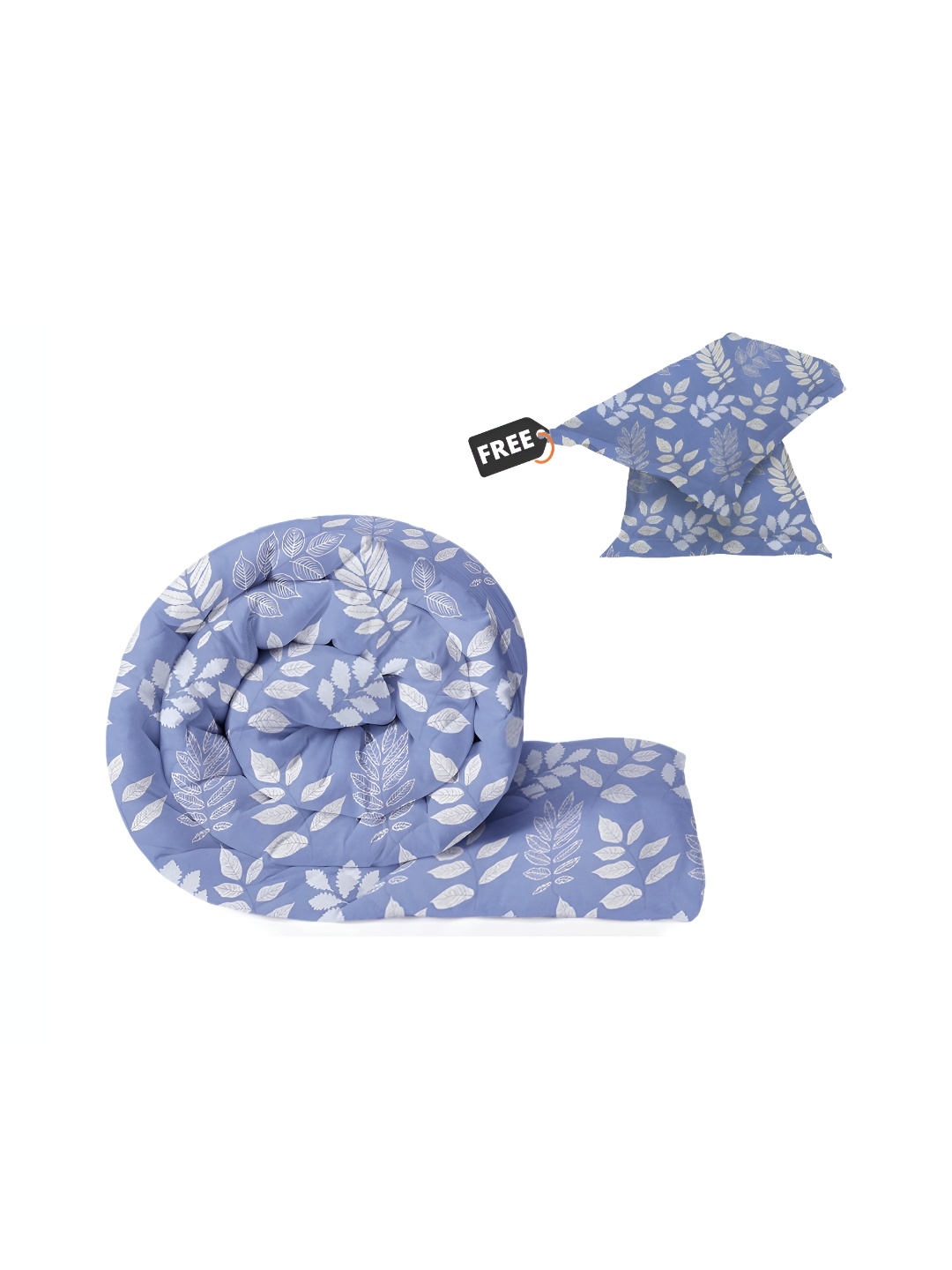

bsb home Blue & White Floral Cotton Heavy Winter 210 GSM Double Bed Comforter
