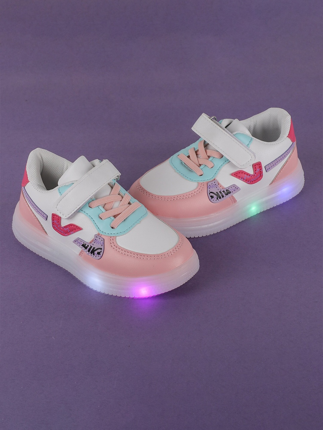 

BAESD Kids Colourblocked LED Comfort Insole Sneakers, Pink
