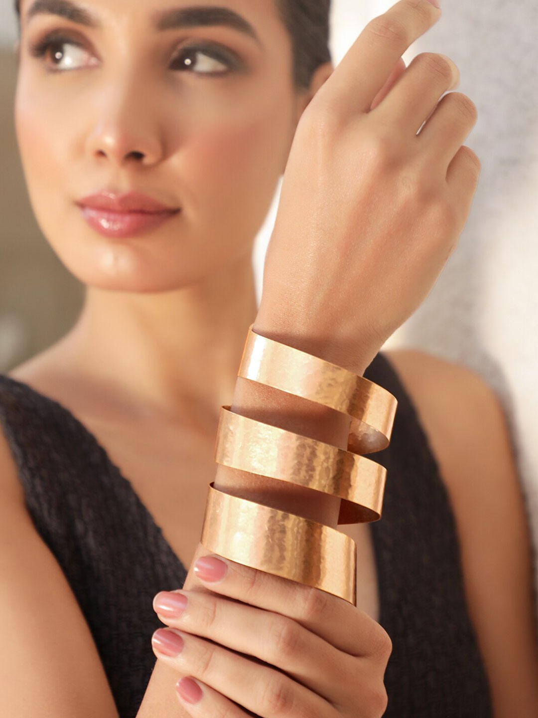

Rubans Voguish Women Gold-Plated Wraparound Bracelet