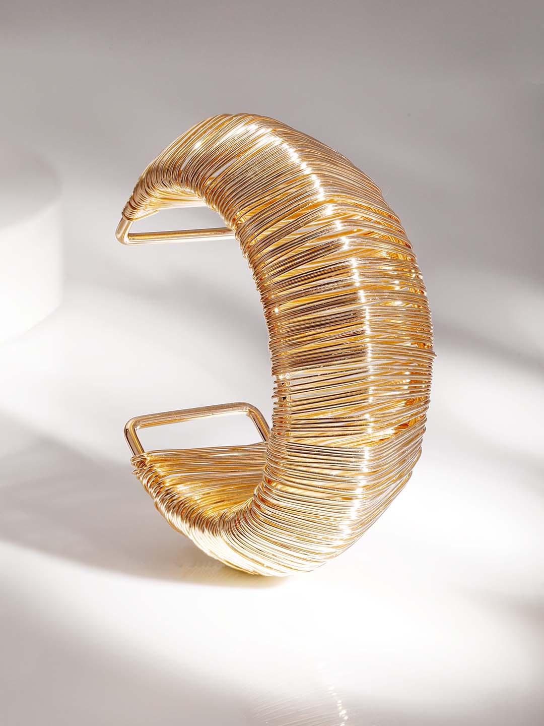 

Rubans Voguish 18k Gold Plated Tarnish-Free Demi-Fine Cuff Bracelet