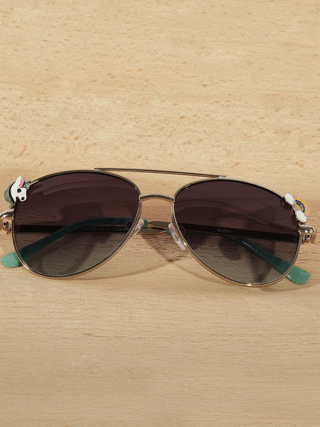 

DukieKooky Kids Aviator Sunglasses with UV Protected Lens, Purple