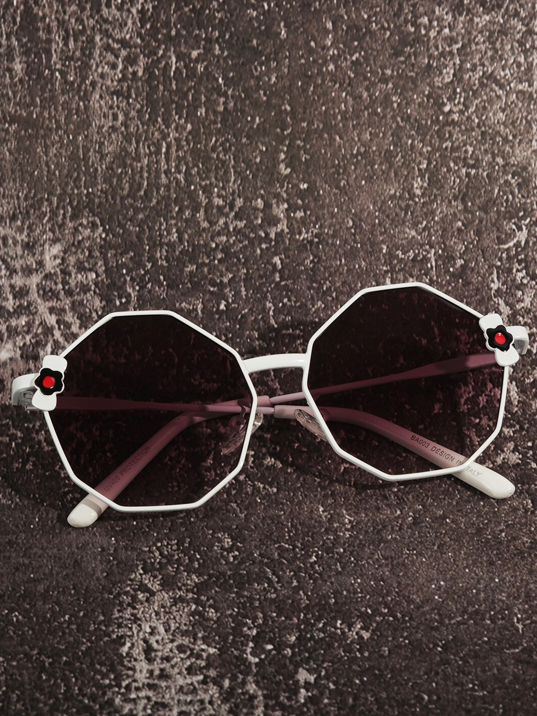 

DukieKooky Kids Geometric Sunglasses With UV Protected Lens, Brown