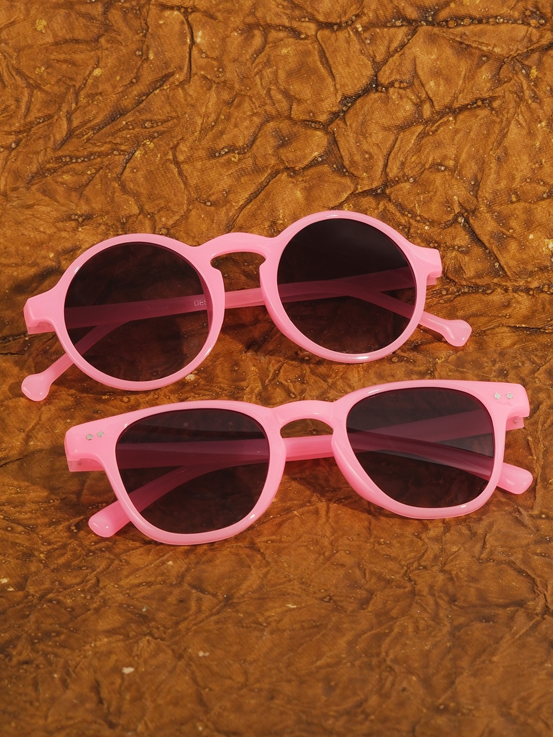 

DukieKooky Kids Pack Of 2 Round Sunglasses With UV Protected Lens, Purple