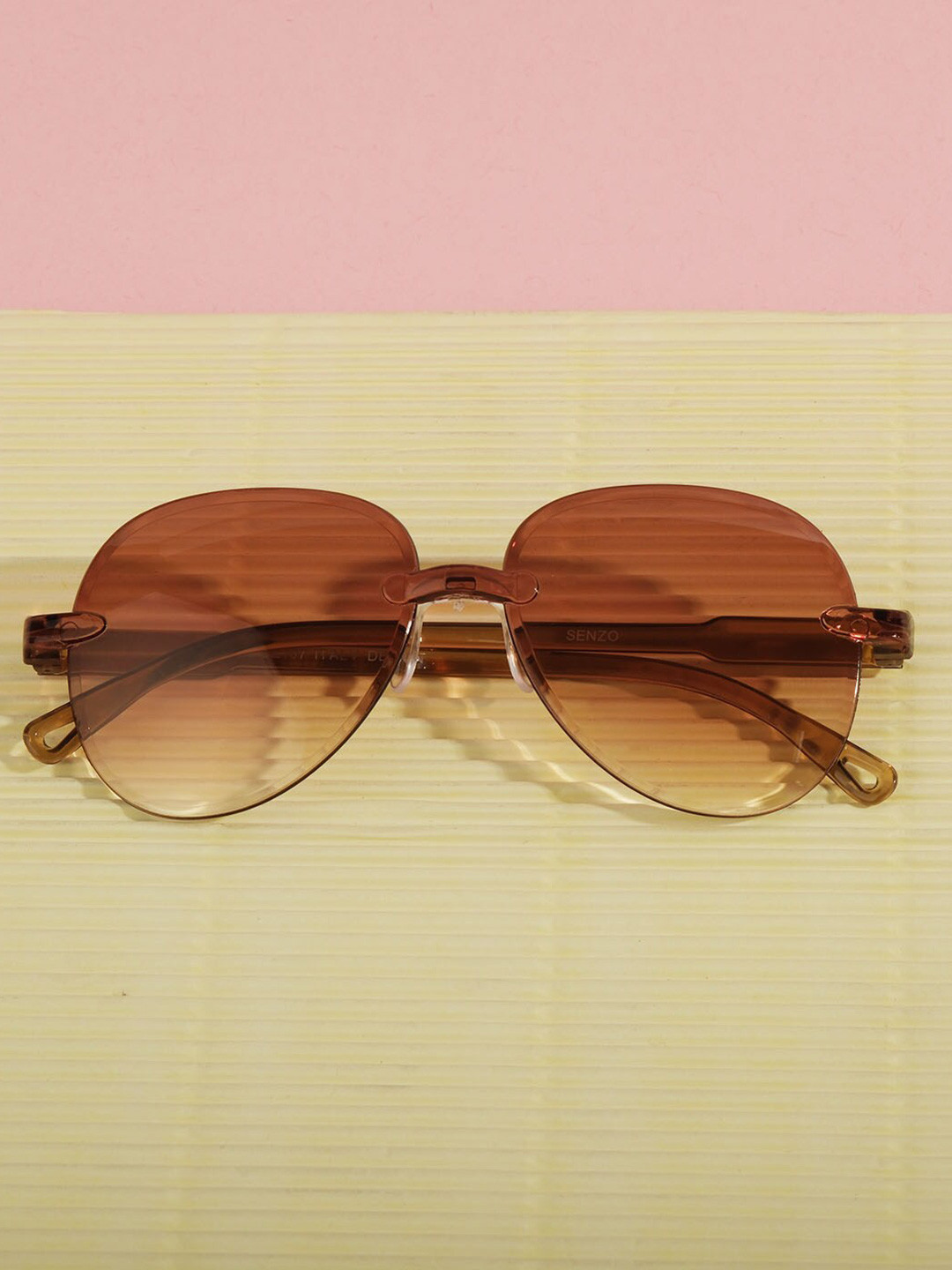 

DukieKooky Kids Aviator Sunglasses With UV Protected Lens, Brown