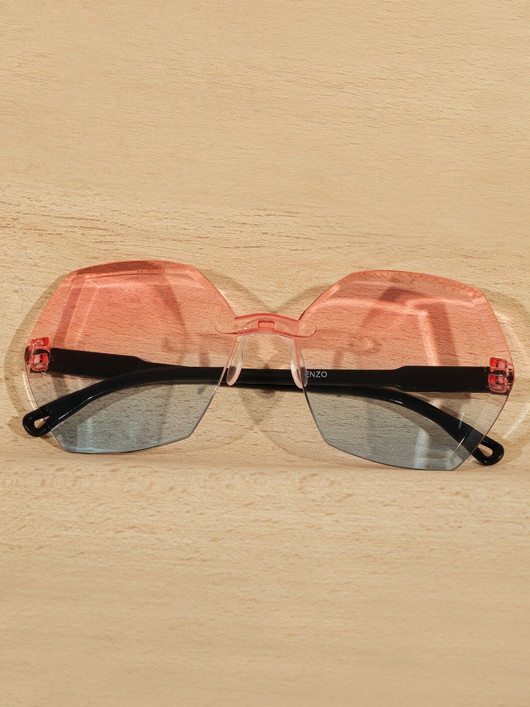 

DukieKooky Kids Oversized Rimless Sunglasses with UV Protected Lens DKSG438A, Pink