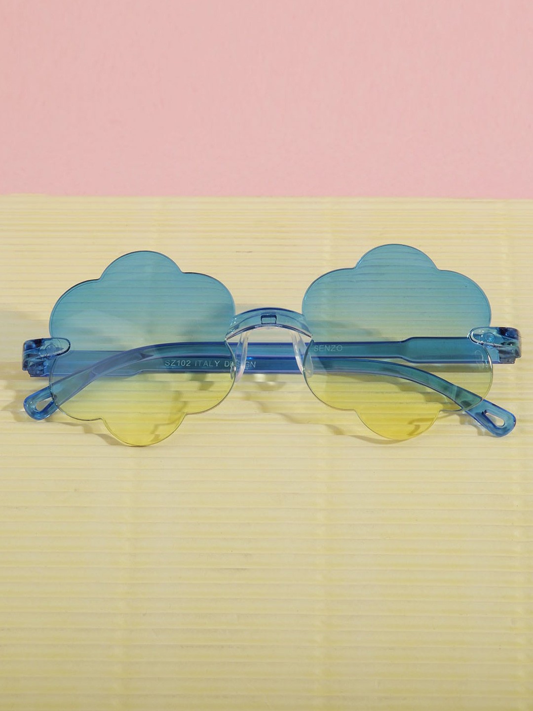 

DukieKooky Kids Oval Rimless Sunglasses with UV Protected Lens DKSG437C, Blue