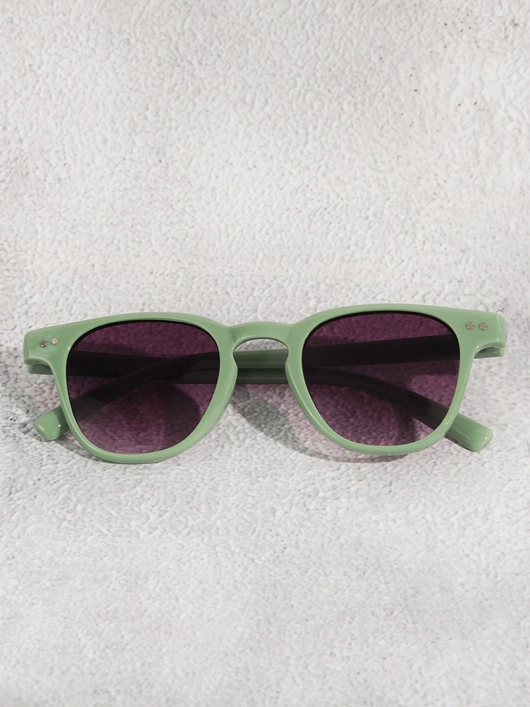 

DukieKooky Kids Wayfarer Sunglasses with UV Protected Lens DKSG414B-Green, Purple