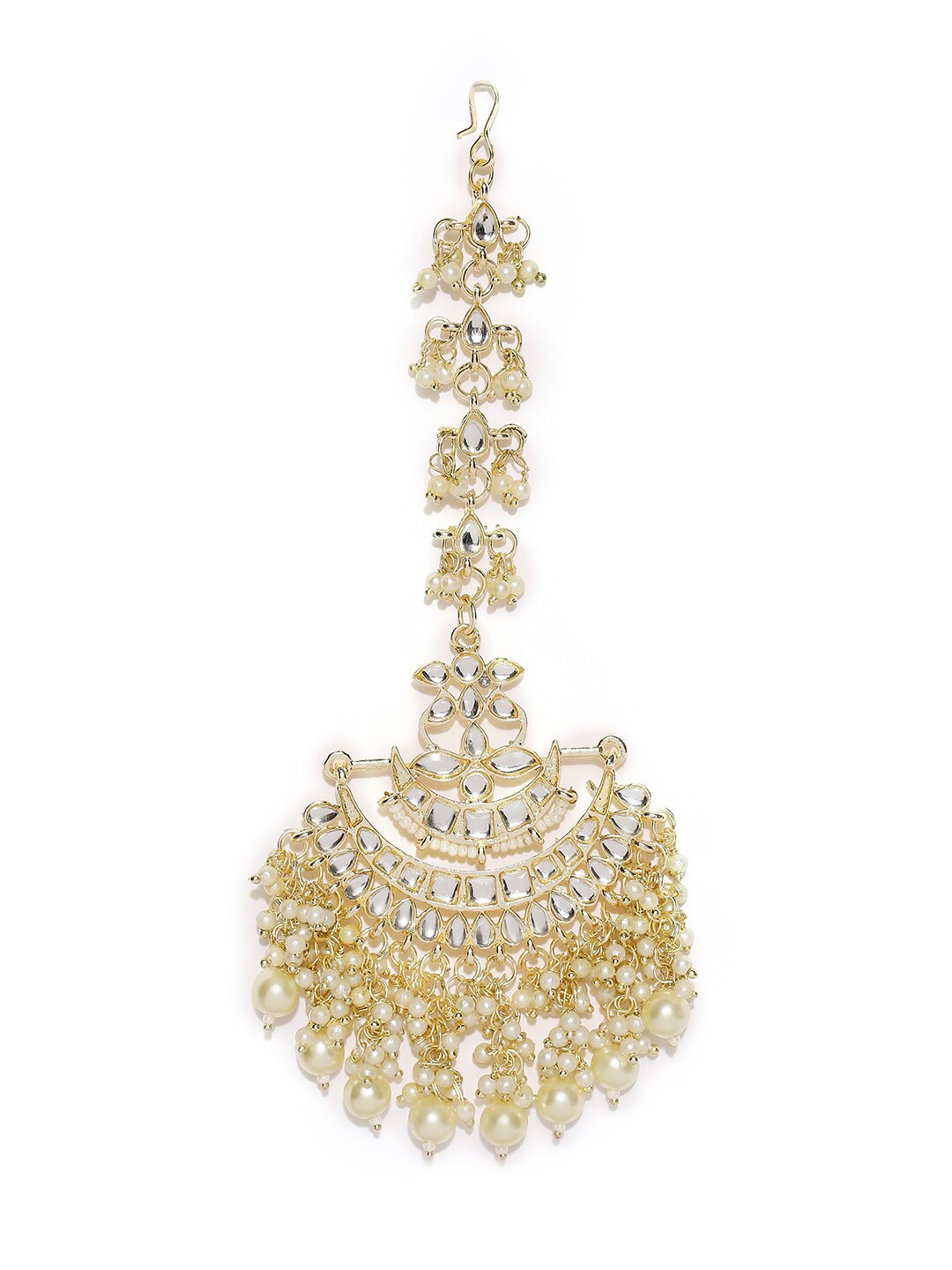 

MANATH Gold-Plated Kundan Studded Maang Tikka