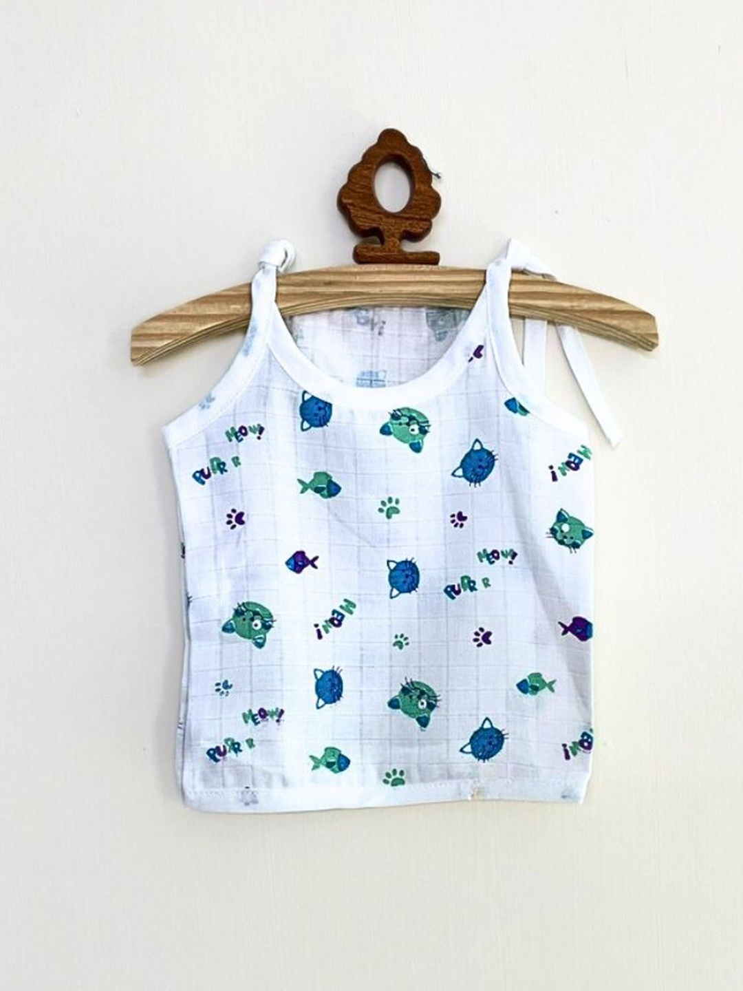 

BAESD Infant Conversational Printed Cotton Innerwear Jhabla, White