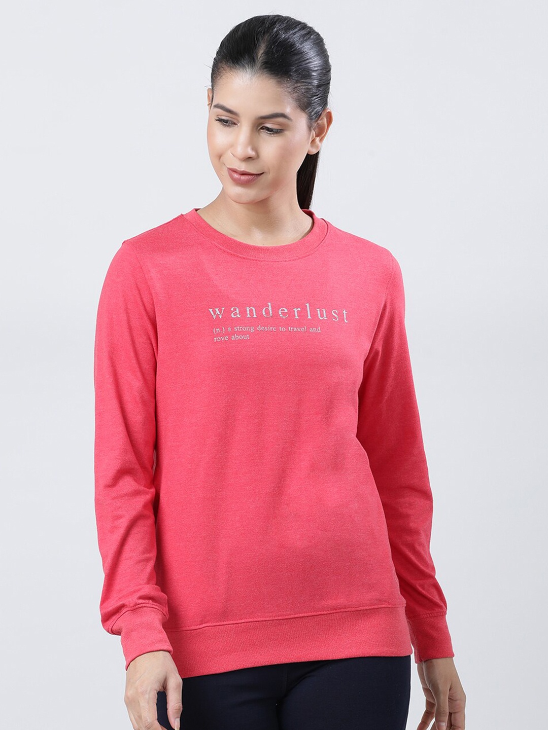 

Lovable Sport Typography Printed Ribbed Sweatshirt, Red