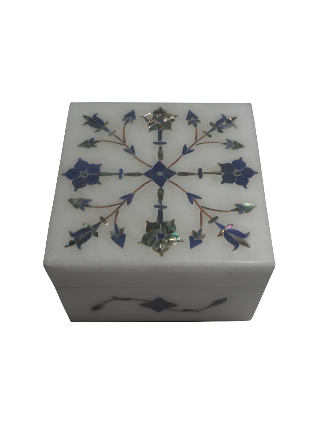 

Avinash Handicrafts White & Blue Printed Reusable Jewellery Box Organisers
