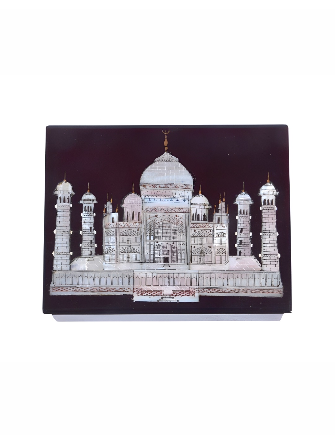 

Avinash Handicrafts Black & White Printed Reusable Jewellery Box