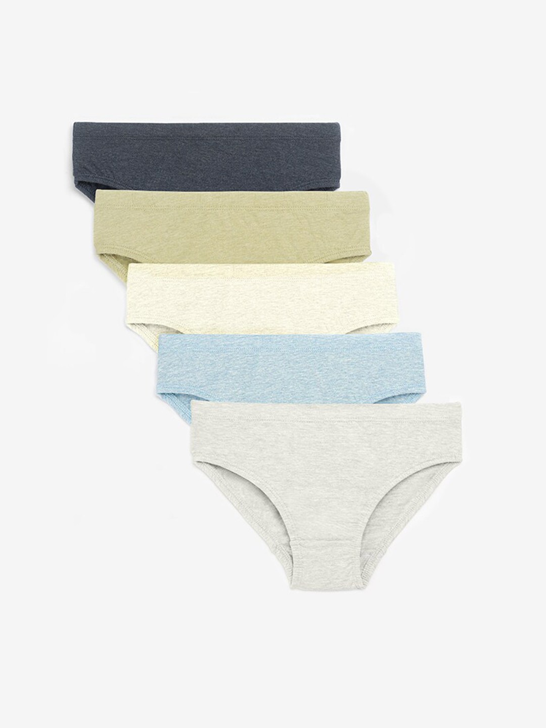

Charm n Cherish Boys Pack Of 5 Cotton Mid-Rise Briefs BWBRI44, Blue