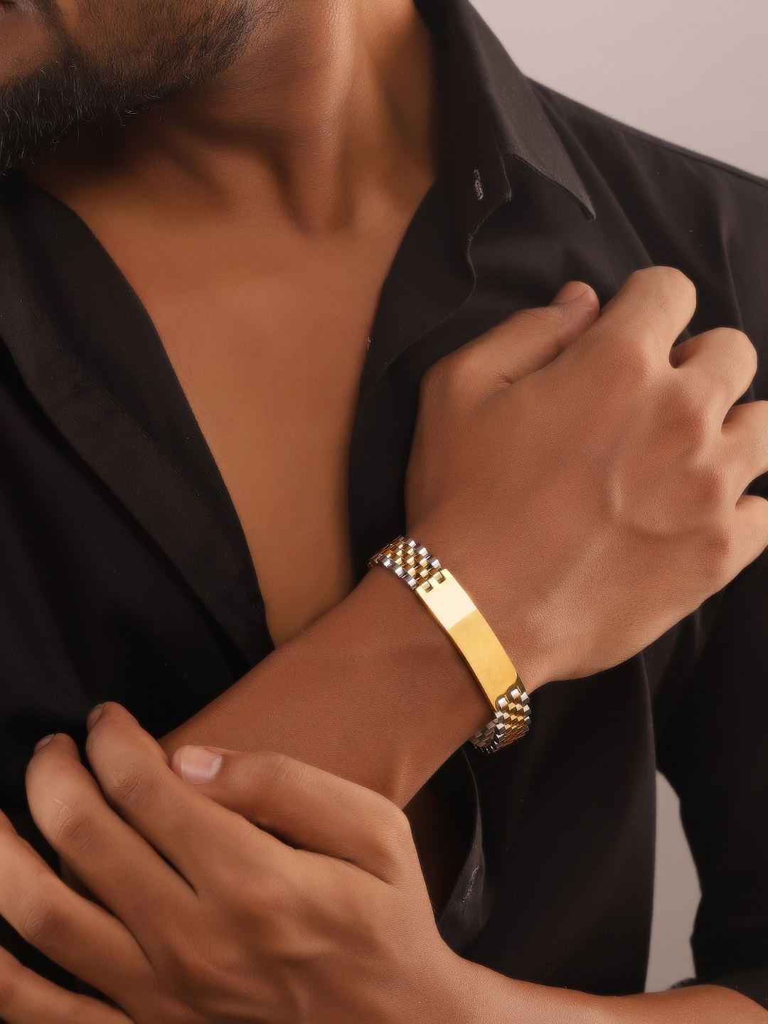 

Roadster Men 18K Gold & Rhodium Plated Bracelet