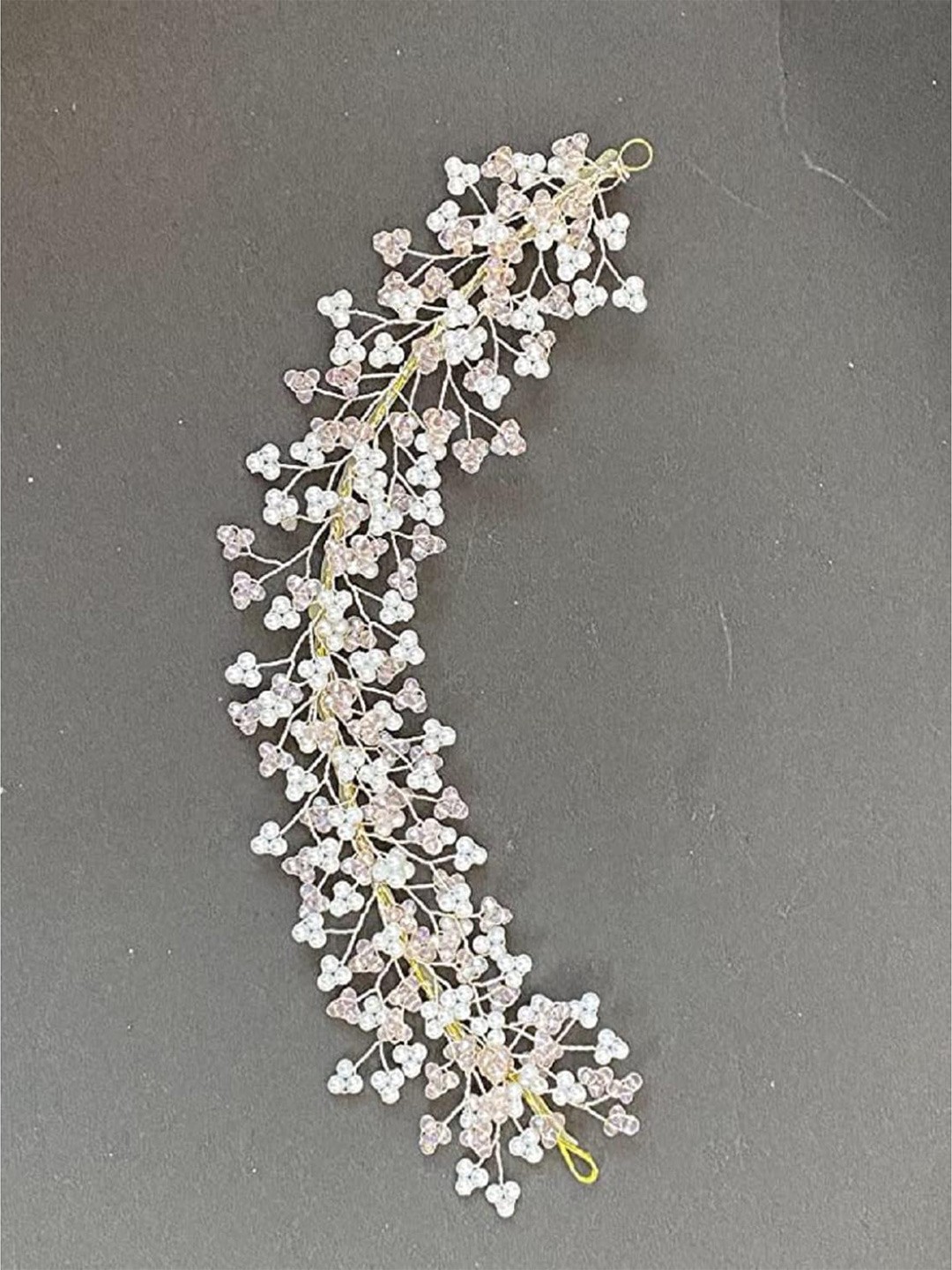 

DN Creation Crystal & Pearl Embellished Tiara, Pink