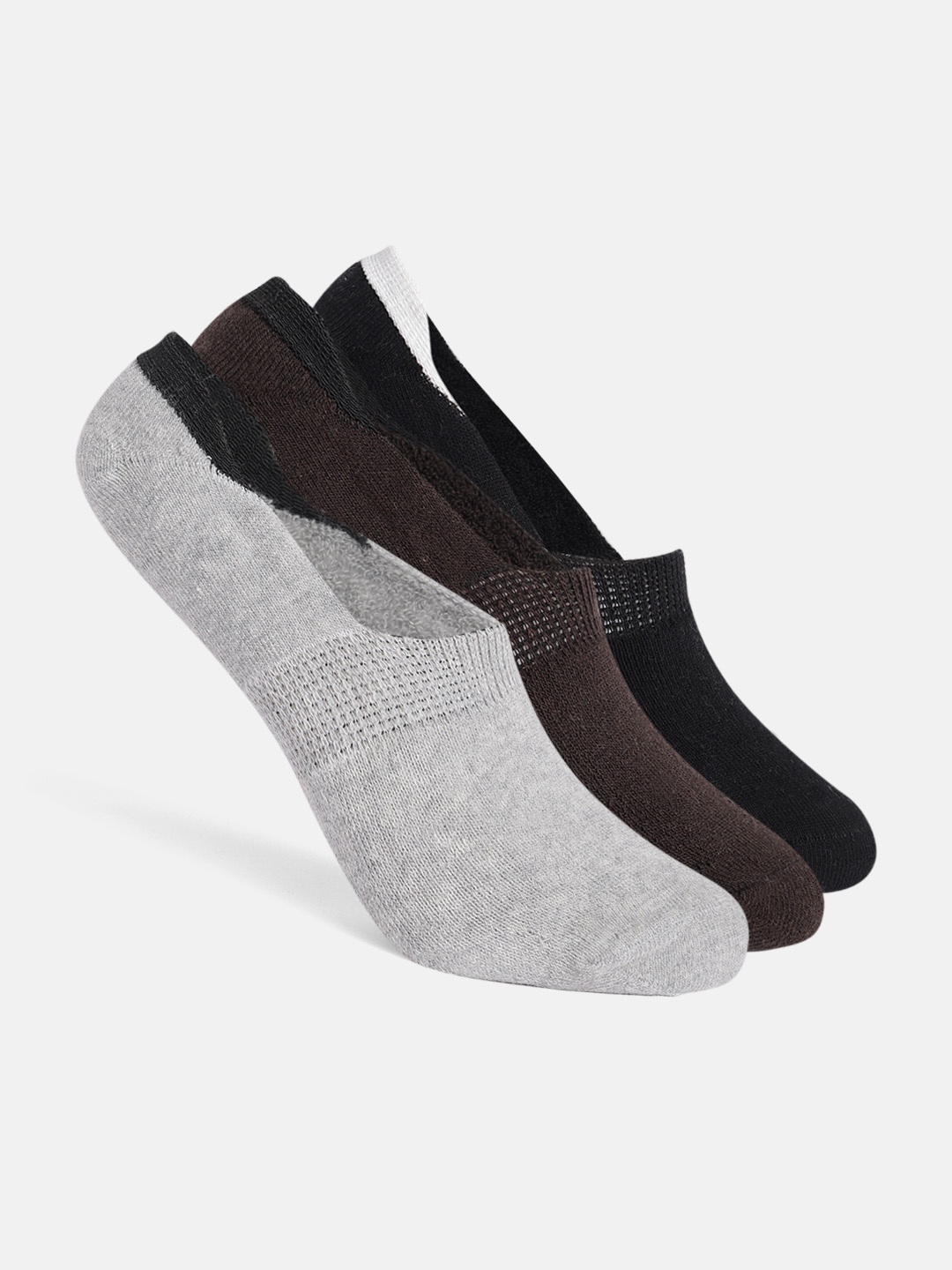 

Mast & Harbour Men Pack of 3 Self-Design Ankle Length Socks, Black